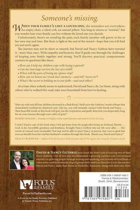 When Your Family's Lost a Loved One Back Cover