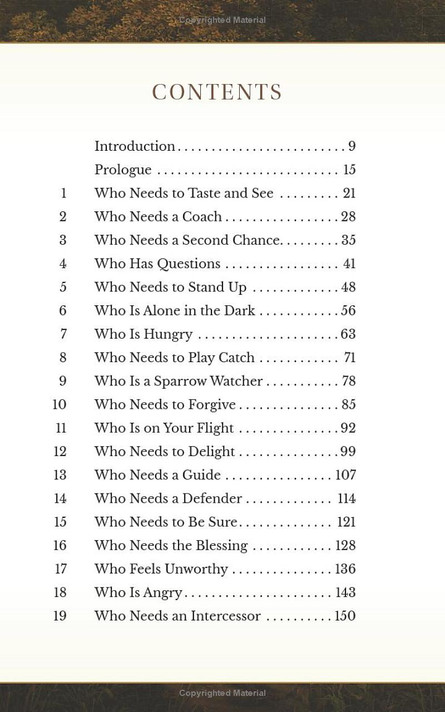 Looking for the One Table of Contents