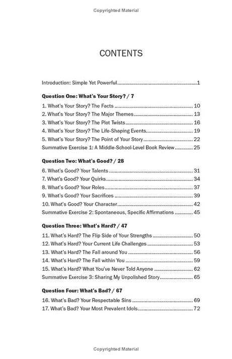 Transformative Friendships Table of Contents