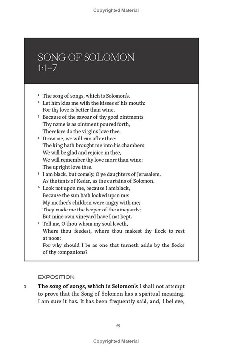 Song of Solomon and Jonah (Spurgeon Commentary) Chapter 1