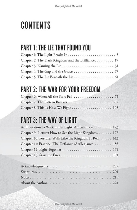 The Lie You Don't Know You Believe Table of Contents