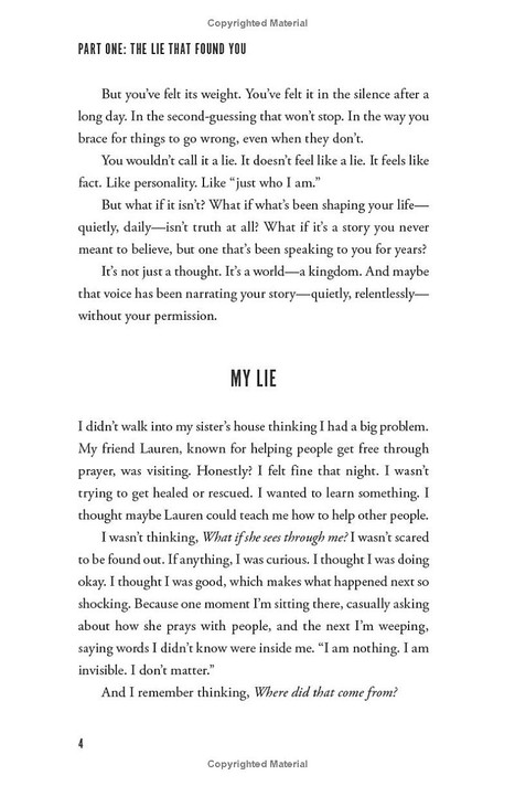 The Lie You Don't Know You Believe Inside Look