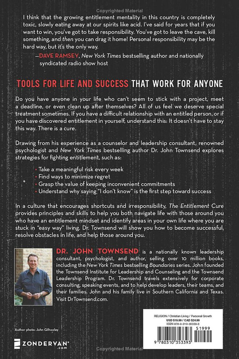 The Entitlement Cure Back Cover