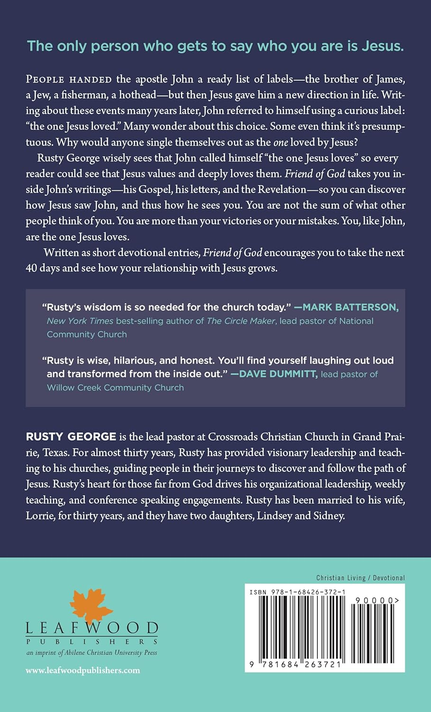 Friend of God Back Cover