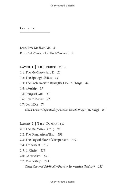 Free Me from Me Table of Contents