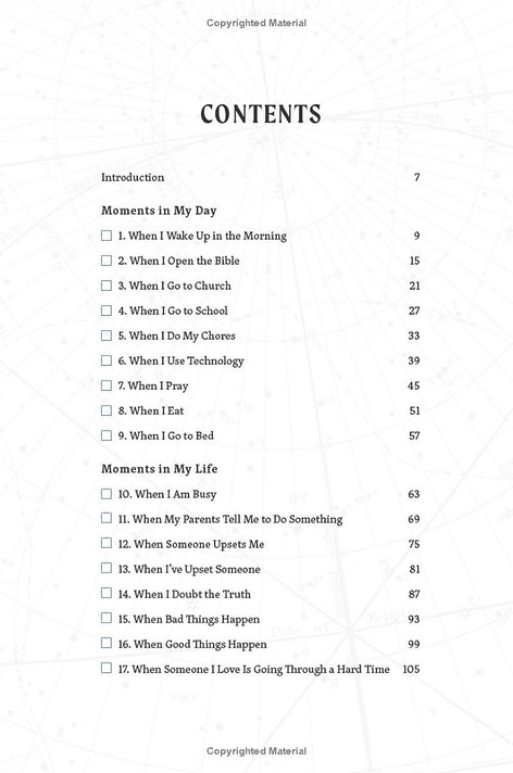 Storing Up Treasure Table of Contents