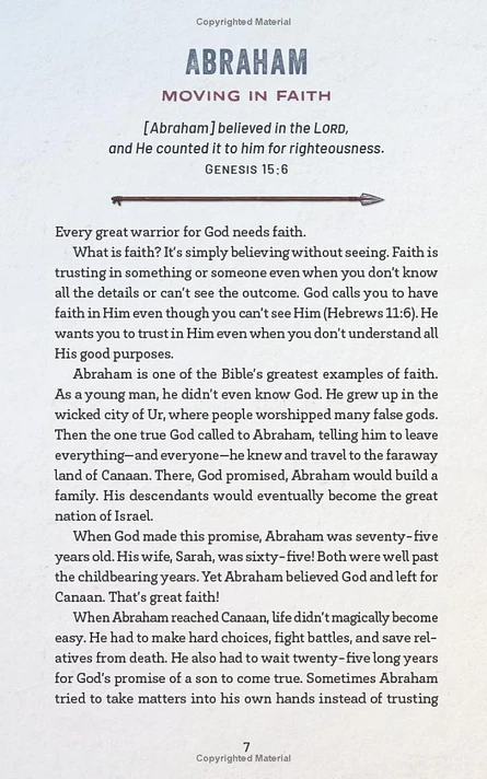 Warrior Bible Devotions for Boys Inside Look