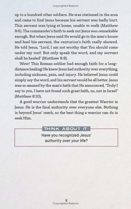 Warrior Bible Devotions for Boys Inside Look