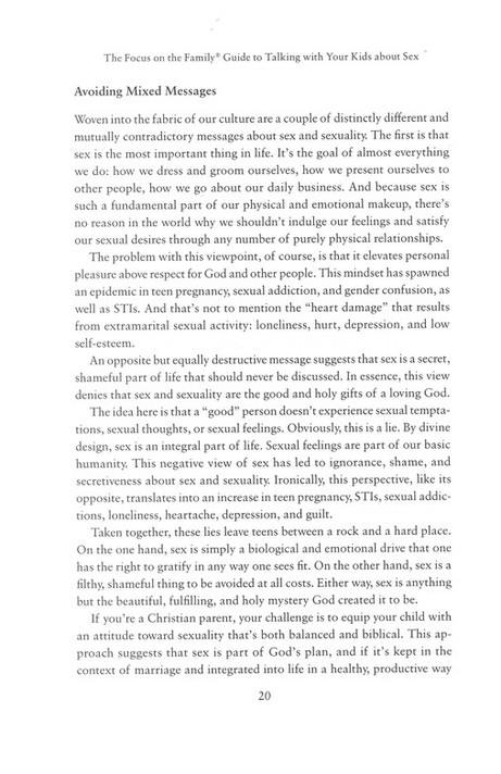 The Focus on the Family Guide to Talking with Your Kids about Sex Inside Look