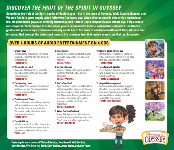 Adventures in Odyssey The Fruit of the Spirit: 12 Episodes to Grow On Adventures in Odyssey The Fruit of the Spirit: 12 Episodes to Grow On
