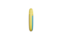 A side-facing image of a Life360 Tile - Aqua Lemon