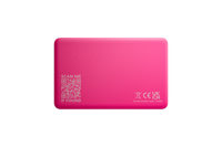 A back-facing image of a Life360 Tile Slim - Pink Punch