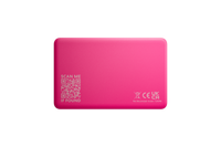 A back-facing image of a Life360 Tile Slim - Pink Punch