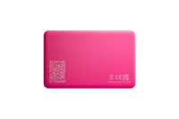 A back-facing image of a Life360 Tile Slim - Pink Punch