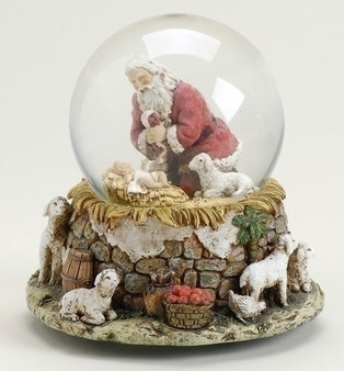 Kneeling Santa Waterglobe