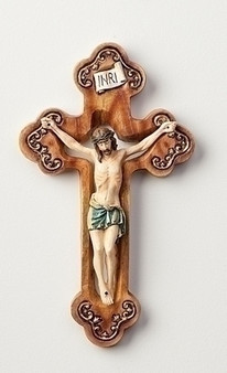 Woodgrain Budded Crucifix