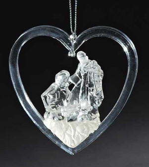 Holy Family in Heart Ornament