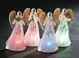 LED Angels Gold Wings, Set of 4
