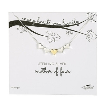 Mom of four necklace