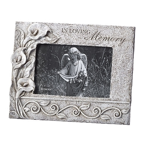 4.25" 4x6 Memorial Frame with Flower