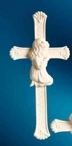 Girl Praying Wall Cross