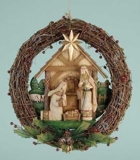 Embellished Nativity Wreath