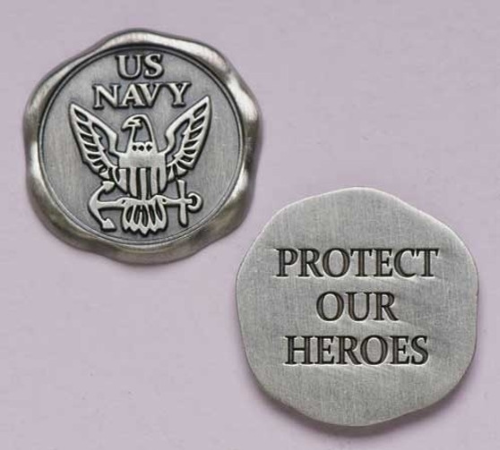 Round Navy Pocket Token