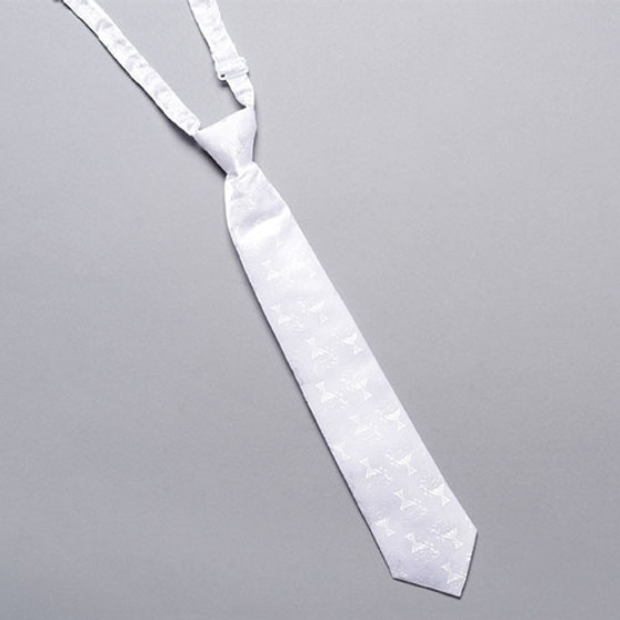 Pre-knotted White Communion Tie