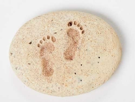 Footprints Pocket Stone