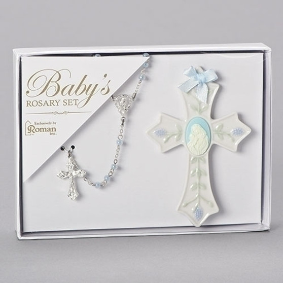 Baby Boy Rosary and Cross