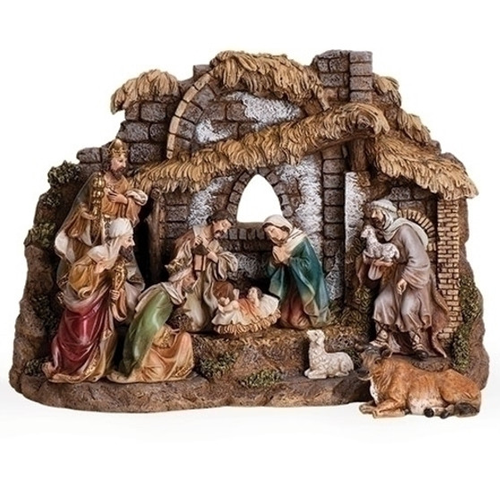 10 Piece Nativity with Stable