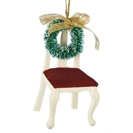 Chair with Wreath Memorial Ornament