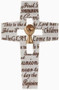 Communion Cross with Chalice and Verse