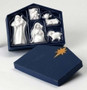 White Nativity Figures with Case