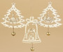 Wood Cut Ornaments with Bells