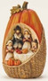 Pumpkin with Holy Family Scene