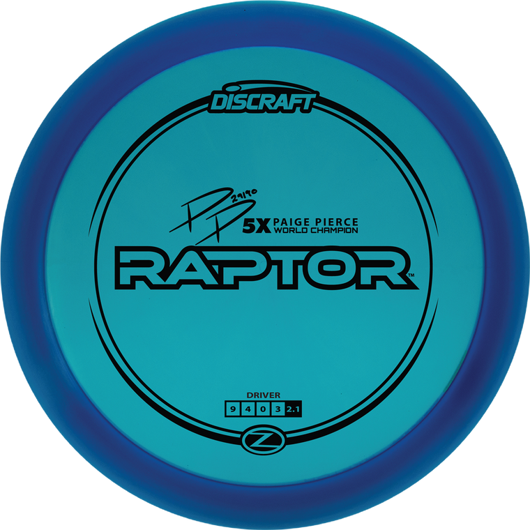 Discraft Raptor - Paige Pierce - Z line - | 9 | 4 | 0 | 3 | - Overstable