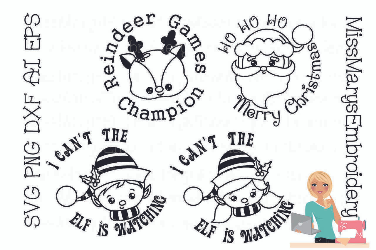 Download Simple Christmas Character Sayings SVG - Miss Mary's ...