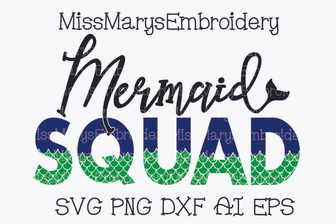 Mermaid Squad Miss Mary S Embroidery