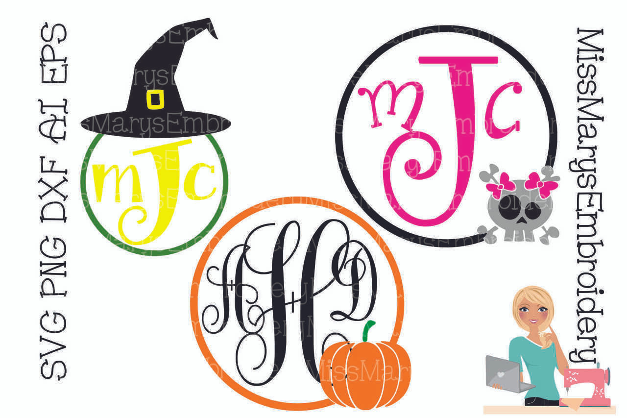 Download Halloween Monograms Miss Mary S Embroidery