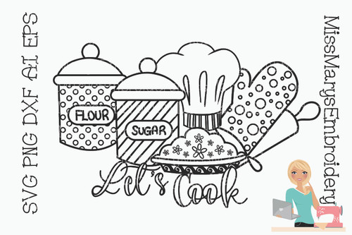 Let's Cook Coloring Page 