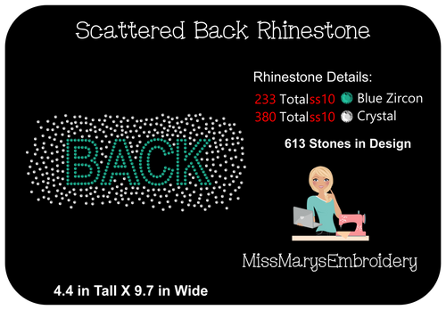 Scatter Back Rhinestone