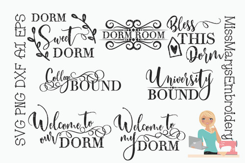 Dorm Room SVG Bundle 