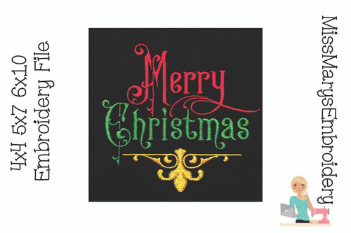 Merry Christmas Embroidery 