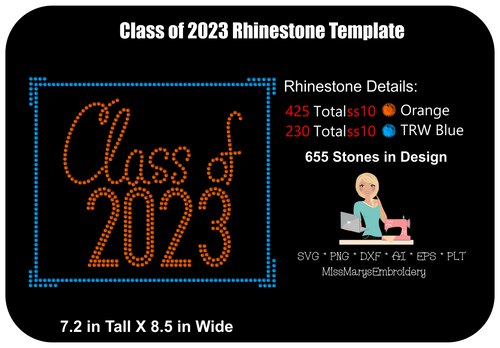 Class of 2023 Rhinestone Box