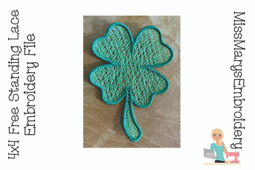 Free Standing Lace 4 Leaf Clover 