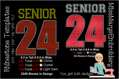 2024 Seniors Rhinestone Design 