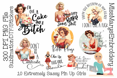 10 Extremely Sassy Pin Up Girls PNGs