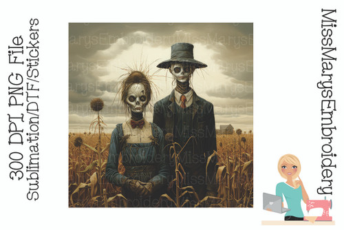 American Gothic Scarecrows