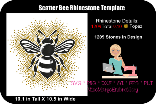 Scatter Bee Rhinestone